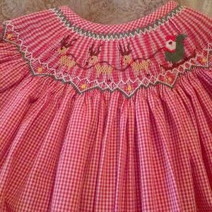 Christmas Smocked Dress